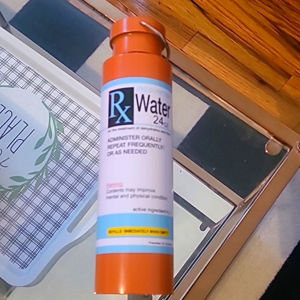 Rx prescription water bottle, 24 oz